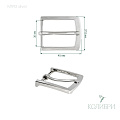 Пряжка металлическая - MR92, серебро, 3 шт