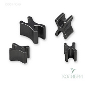 Ограничитель для металлических молний, нижний - OG01, никель, 50 шт