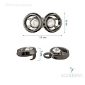 Декоративный крючок - MF24, никель, 10 шт
