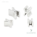 Ограничитель для металлических молний, нижний - OG01, серебро, 50 шт