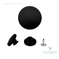 Пуговица джинсовая, плавающий болт - DJ08, прорезиненный чёрный, 50 шт