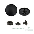 Кнопка установочная металлическая - KP02, матовый чёрный, 50 шт