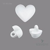 Пуговица пластиковая, на ножке - DE140, белый, 36 шт