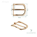 Пряжка металлическая - MR136, золото, 3 шт