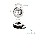 Фиксатор металлический - MFR01, серебро, 25 шт