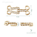 Декоративный крючок - MF16, золото, 10 шт