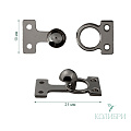 Декоративный крючок - MF13, никель, 10 шт