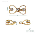 Декоративный крючок - MF04, золото, 10 шт