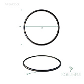 Кольцо металлическое - MF36, чёрный, 10 шт