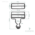 Пряжка для лямок комбинезонов - MF58, никель, 25 шт