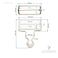Пряжка для лямок комбинезонов - MF58, серебро, 25 шт