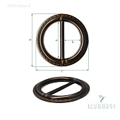 Пряжка пластиковая - GP81, коричневый2, 6 шт