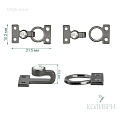 Декоративный крючок - MF28, никель, 10 шт
