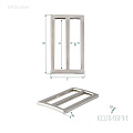 Рамка металлическая - MF34, серебро, 10 шт