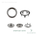 Кнопка клямерная - KK01, серебро, 50 шт