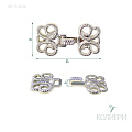 Декоративный крючок - MF15, серебро, 10 шт