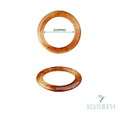Кольцо пластиковое - PF01, коричневый, 10 шт
