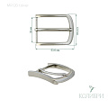 Пряжка металлическая - MR120, тёртое серебро, 3 шт