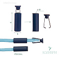 Наконечник металлический - MNK05, матовый синий, 50 шт 
