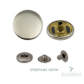 Кнопка установочная металлическая - KP10, серебро, 50 шт