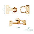 Декоративный крючок - MF13, золото, 10 шт