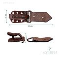 Декоративный крючок - MF71, коричневый, 10 шт
